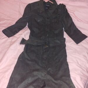 Kaktus Dark Green Long Sleeve Dress